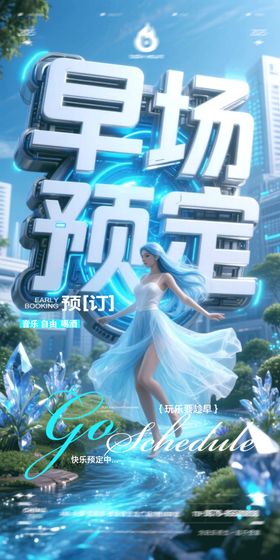 酒吧KTV早场预定转场创意键盘海报