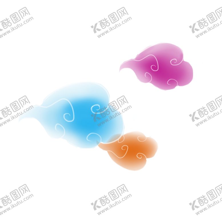 编号：54210807041142218952【酷图网】源文件下载-彩色祥云元素