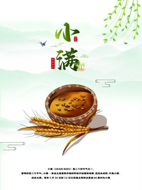 小满海报挂画微信图传统节气