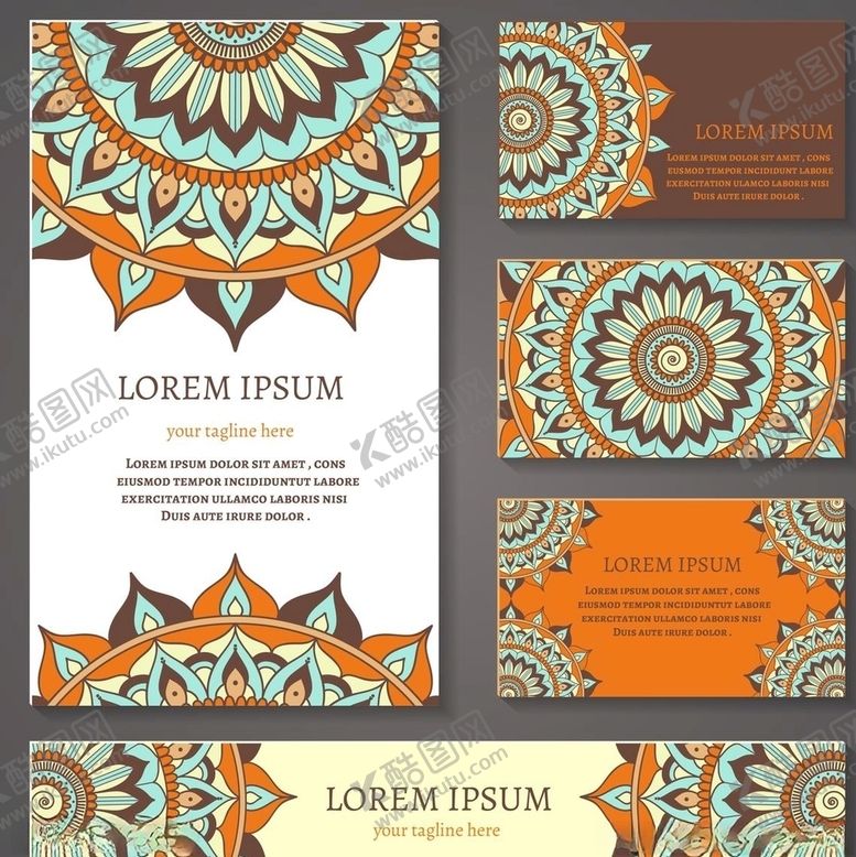 编号：80208210051951403171【酷图网】源文件下载-曼陀罗图案主题卡片