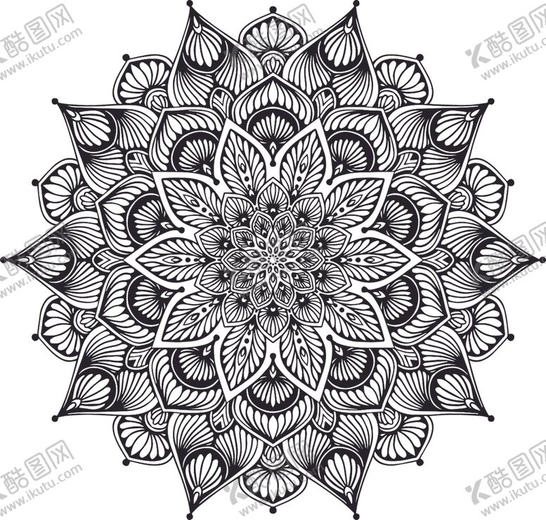 编号：66297809121547521710【酷图网】源文件下载-曼陀罗花纹
