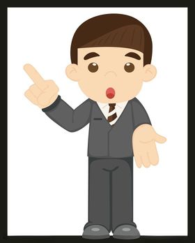 手绘商务人物士办公办公
