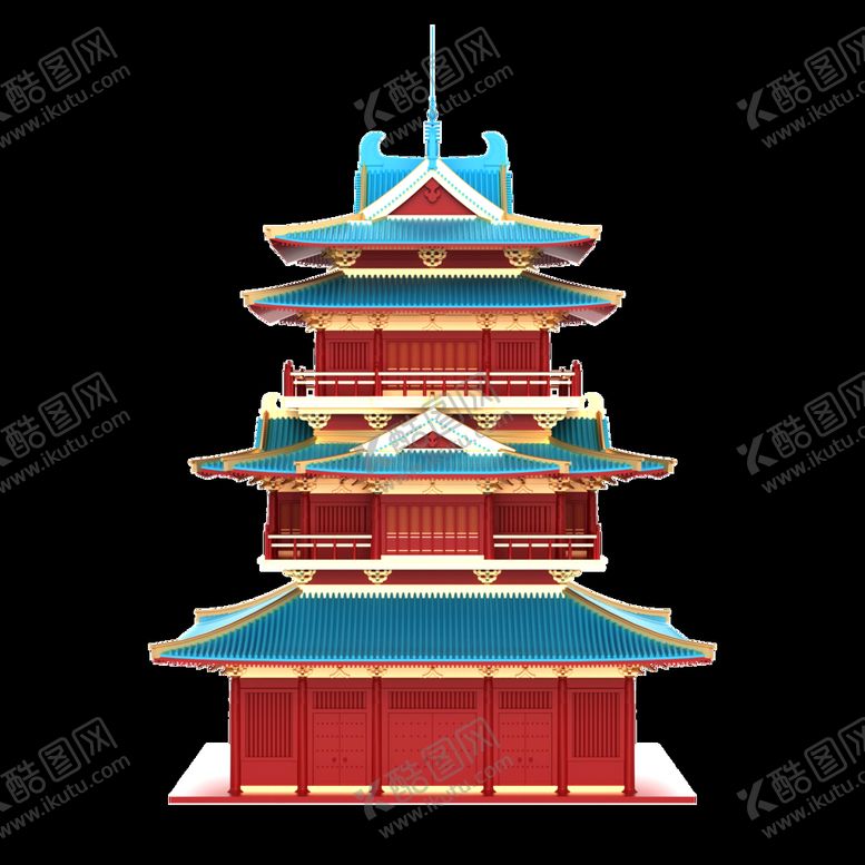 编号：54970109140201407086【酷图网】源文件下载-国潮建筑
