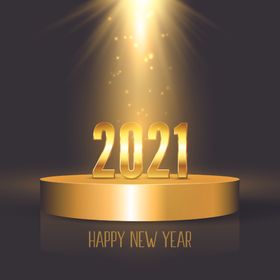 2021新年字体元旦快乐海报