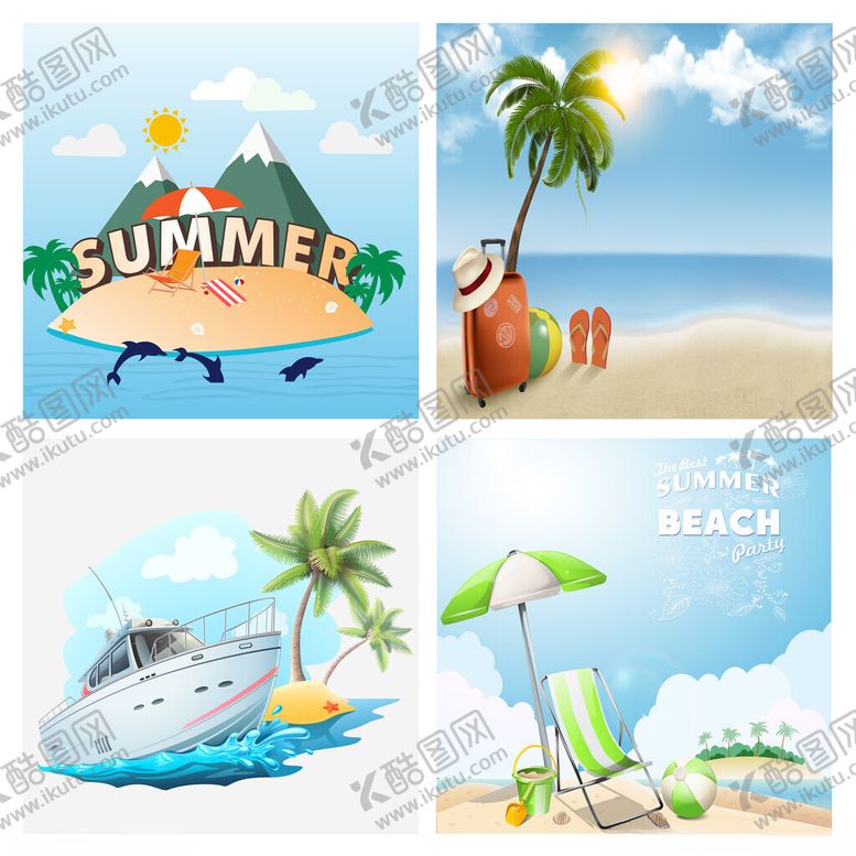 编号：46118911210036112548【酷图网】源文件下载-夏日海滨度假插图