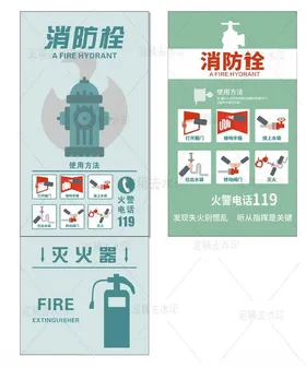 消防栓使用说明海报
