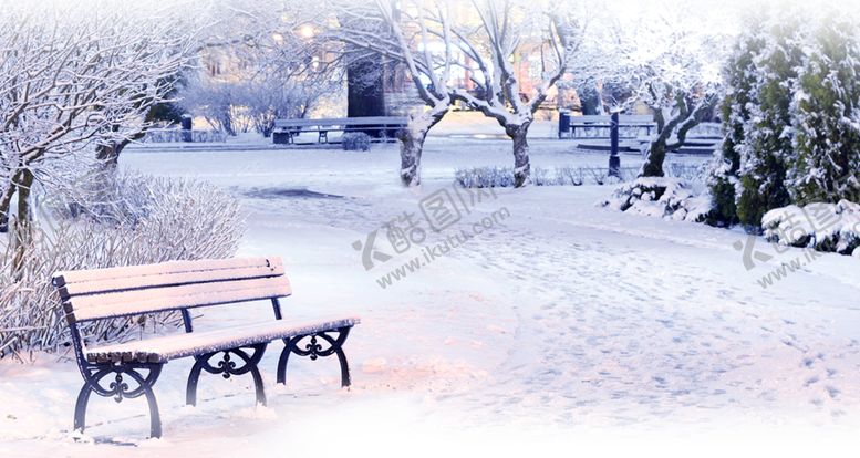 编号：42448607130309172115【酷图网】源文件下载-大雪公园素材地产广告节气冬至