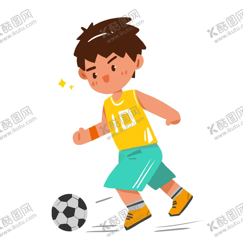 编号：12867910112140155602【酷图网】源文件下载-卡通足球插画