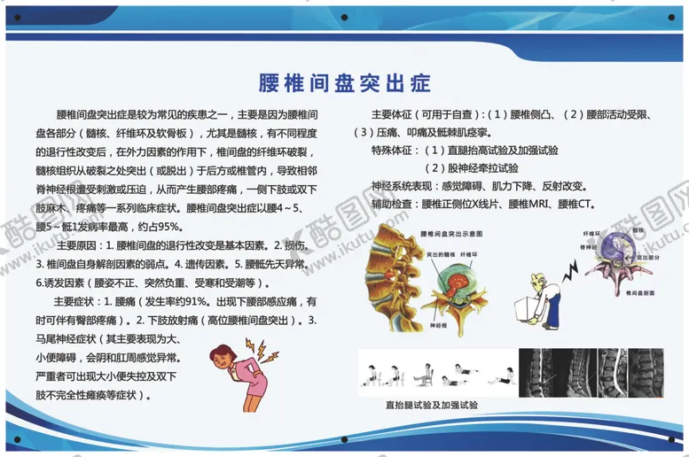 编号：18663902101615074790【酷图网】源文件下载-腰椎间盘突出症展板
