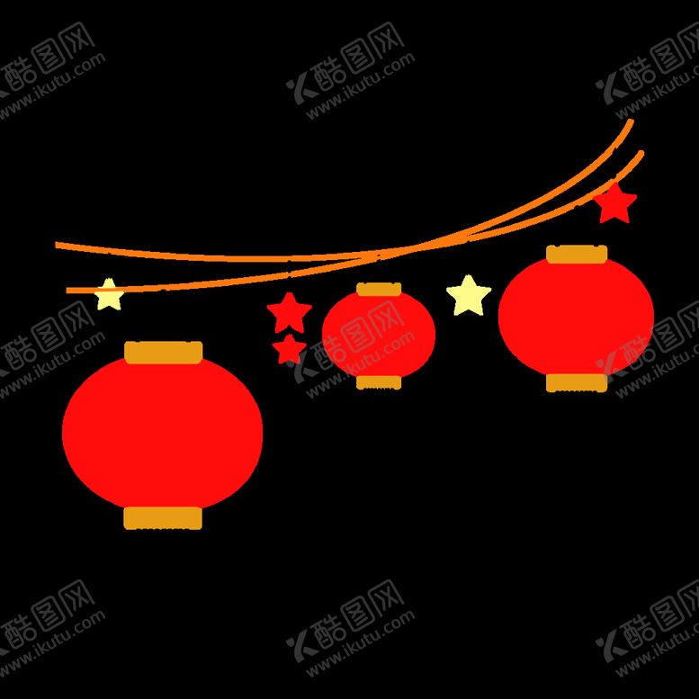 编号：63104110251448445503【酷图网】源文件下载-花灯会 灯笼元素 中国风素材 