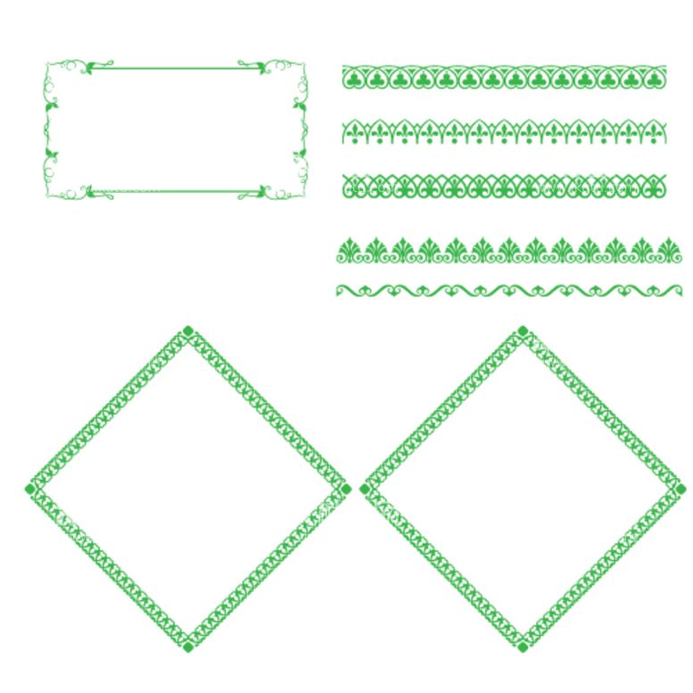 编号：92714009212325247134【酷图网】源文件下载-绿色花边 
