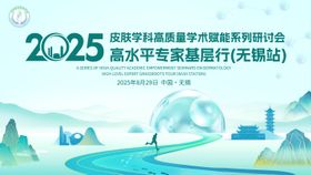 国风山水医疗皮肤学科学术会展板