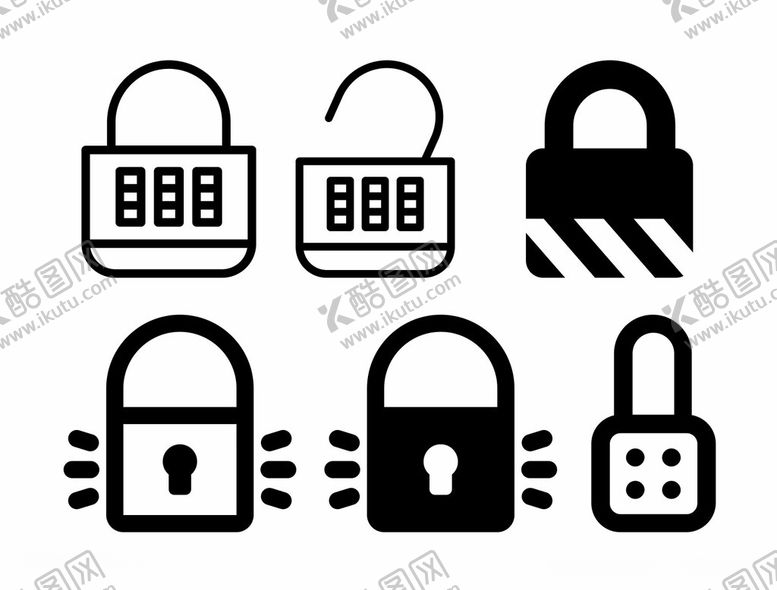 编号：90953303020028148305【酷图网】源文件下载-挂锁图标