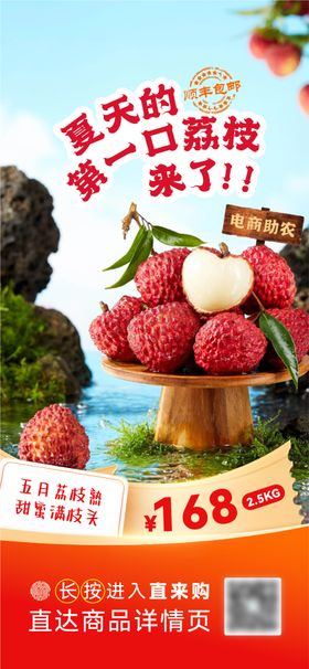 荔枝产品钜惠促销海报