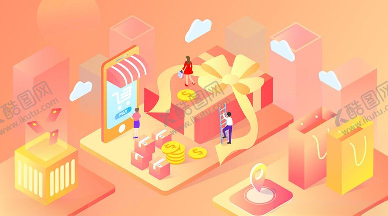 编号：31136611151813347789【酷图网】源文件下载-立体卡通风格的集市场景