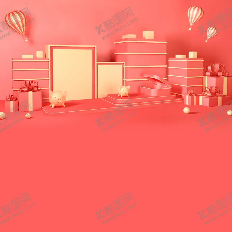 编号：98523609191342088053【酷图网】源文件下载-立体展台 C4D电商海报 台子
