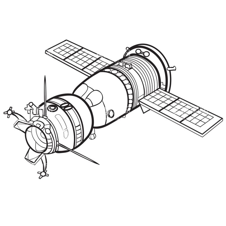 编号：73908112150759109113【酷图网】源文件下载-空间站飞船矢量插画