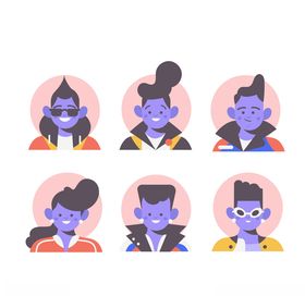 矢量卡通休闲人物