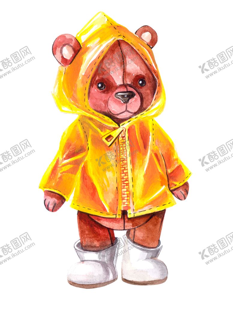 编号：19288110060656306807【酷图网】源文件下载-卡通水彩小熊