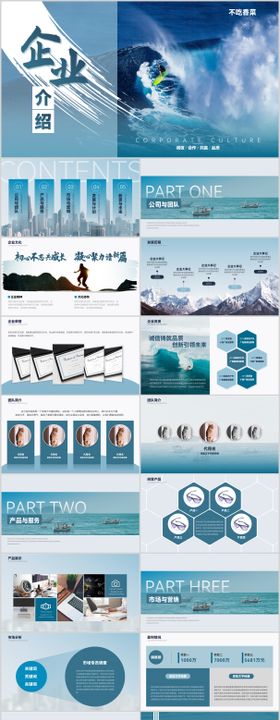 商务风公司简介企业介绍公司宣传PPT