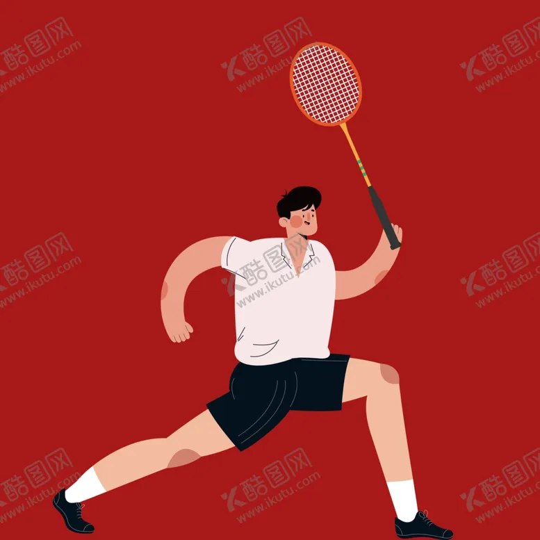 编号：88165002171845433869【酷图网】源文件下载-羽毛球人物