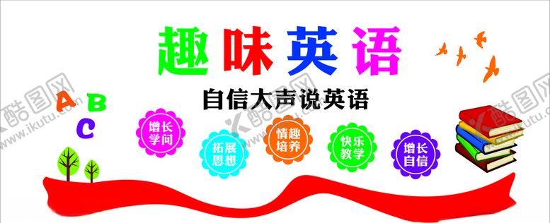 编号：19315409222329438374【酷图网】源文件下载-校园英语文化墙