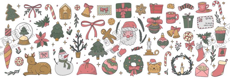 编号：53381501050259344499【酷图网】源文件下载-圣诞装饰元素