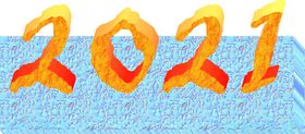 2021黄金立体字