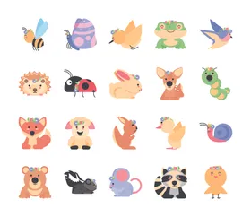 可爱动物头像图标集合