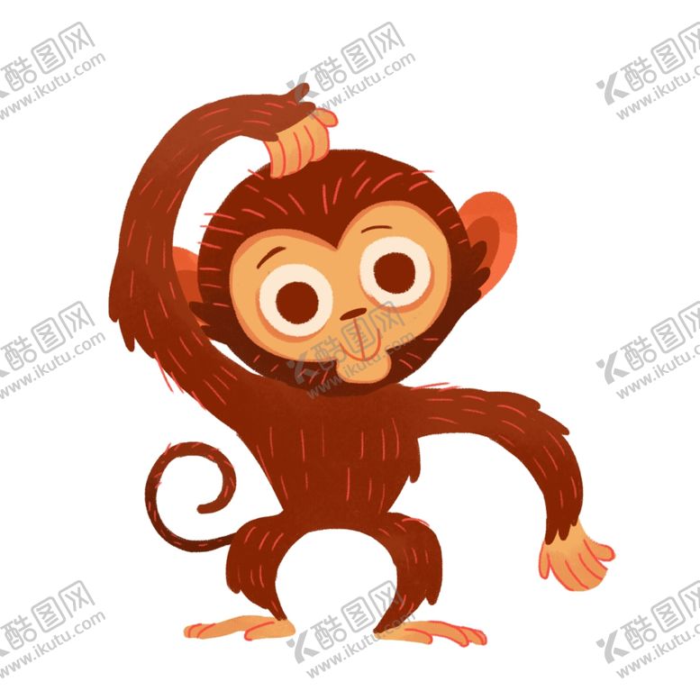 编号：65389604220118528643【酷图网】源文件下载-手绘可爱猴子