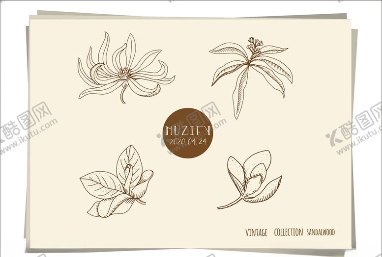 编号：31195210140640456308【酷图网】源文件下载-4款入檀香手绘稿