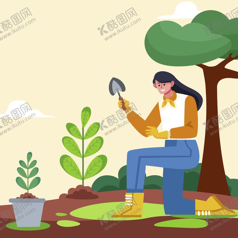 编号：84163509230542093892【酷图网】源文件下载-方形植树节海报