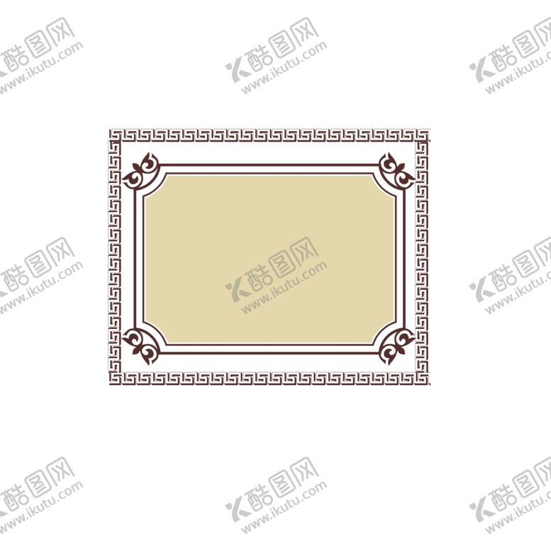 编号：24482204070010587570【酷图网】源文件下载-回纹复古质感边框