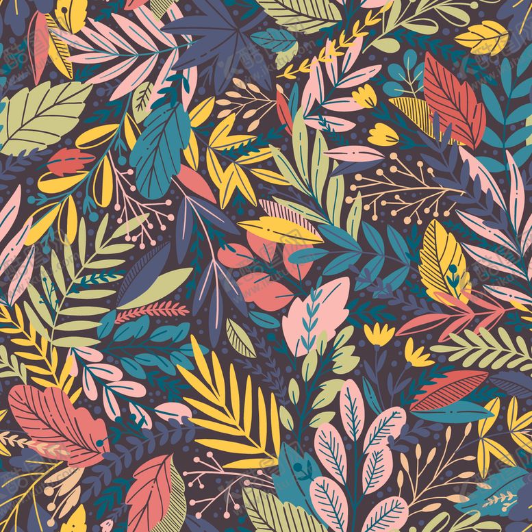 编号：86486210102143419202【酷图网】源文件下载-彩绘植物背景