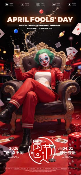 酒吧ktv愚人节海报