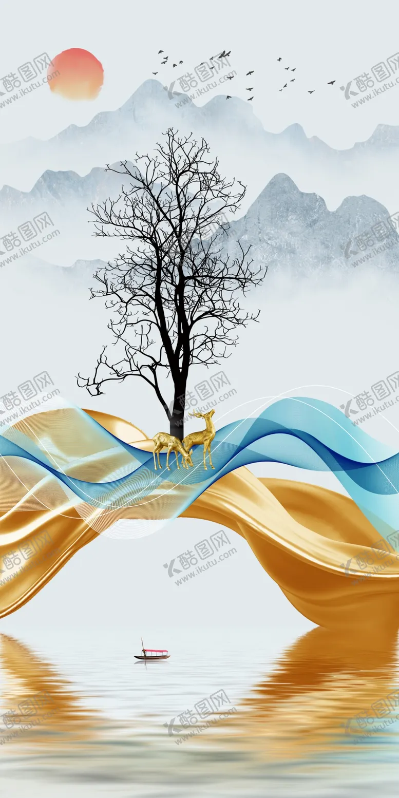 编号：62321206251503222017【酷图网】源文件下载-中国风装饰画