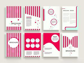 红白条纹品牌宣传物料设计