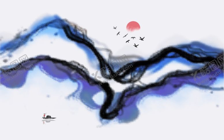 编号：77748105030410128985【酷图网】源文件下载-中国风山水背景