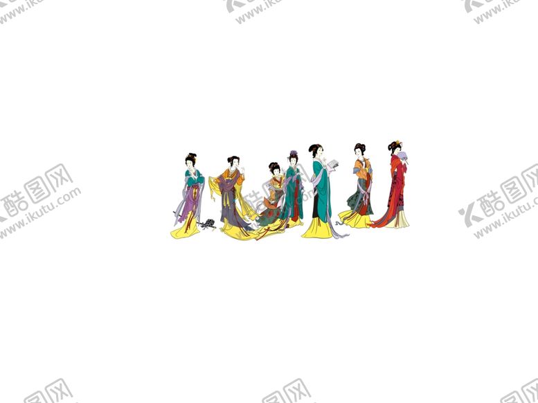 编号：39012209141543239538【酷图网】源文件下载-古典仕女免抠图元素