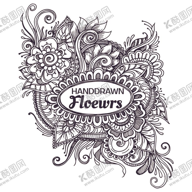 编号：20402509150758046137【酷图网】源文件下载-黑白线描动物