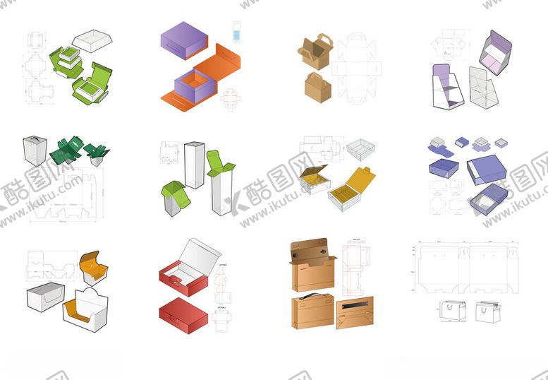 编号：25228711021202527061【酷图网】源文件下载-包装盒模切图