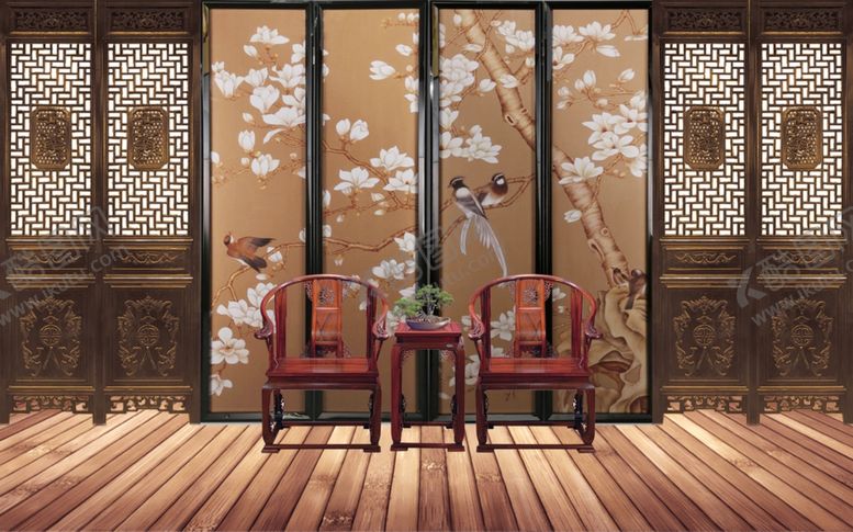 编号：63719307020708584688【酷图网】源文件下载-中国风背景墙屏风