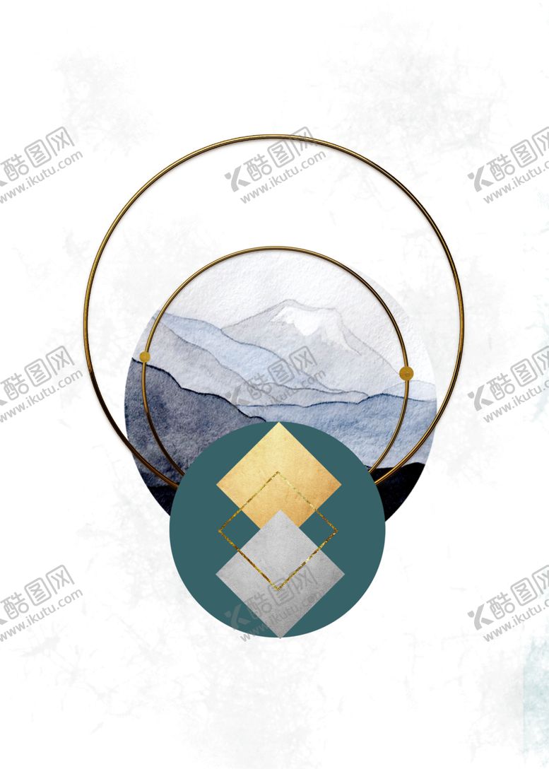 编号：35435309280751071561【酷图网】源文件下载-抽象几何拼接装饰画