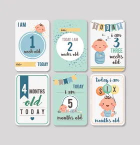 宝宝成长里程碑卡片