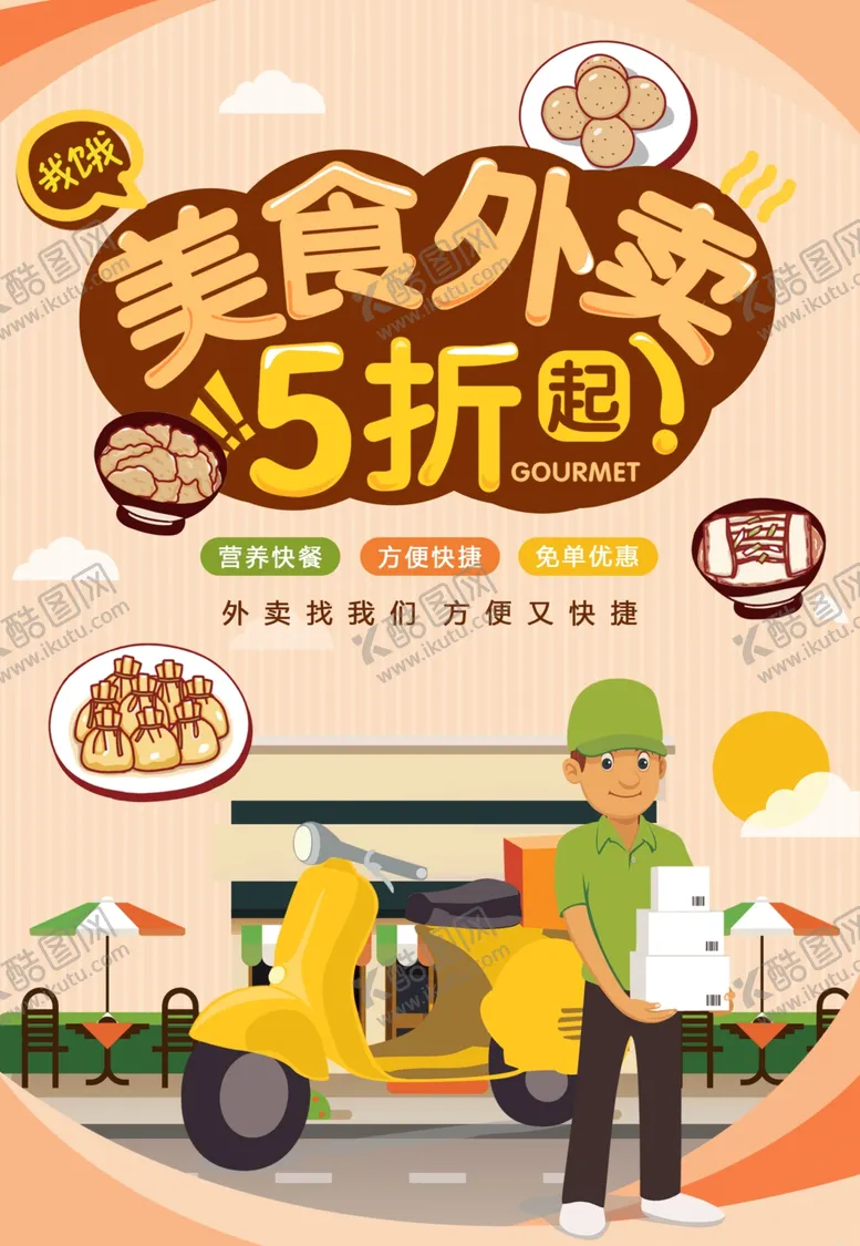 编号：33792805061109567352【酷图网】源文件下载-外卖订餐海报