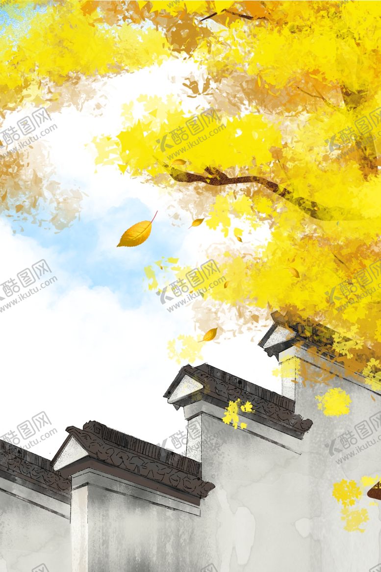 编号：85437010121139154573【酷图网】源文件下载-手绘秋天背景