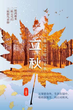 金秋创意节气海报