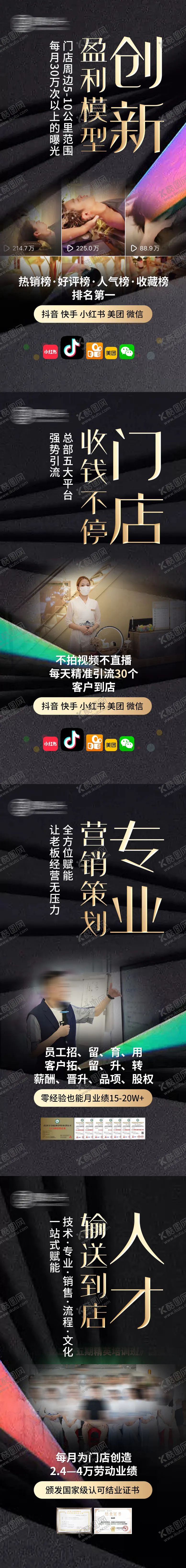 编号：35591906231430568530【酷图网】源文件下载-美业养生头疗微商代理招商加盟海报