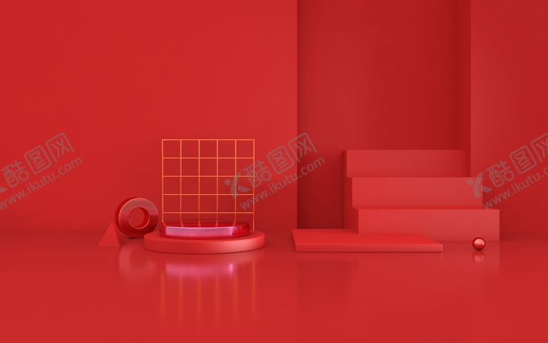 编号：49150210031641235292【酷图网】源文件下载-红色背景红色科技红色舞台