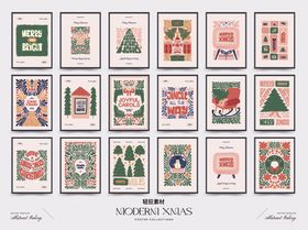 圣诞贺卡设计图案集合